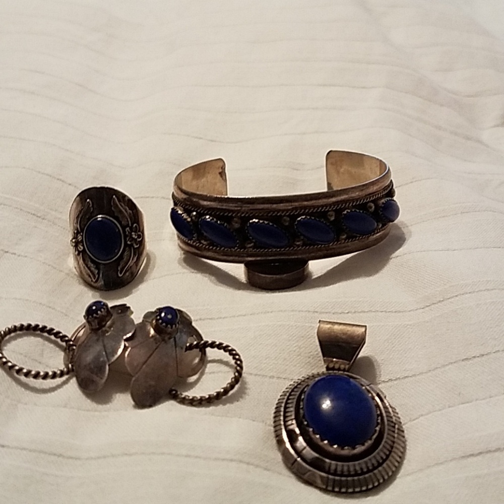 Silver & Blue  Stone jewelry